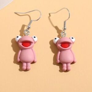 5/$25 Cartoon Frog Pink Earrings